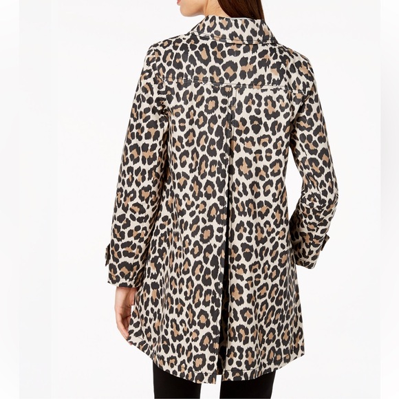 Kate Spade New York Leopard Print Trench Coat - Picture 2 of 15